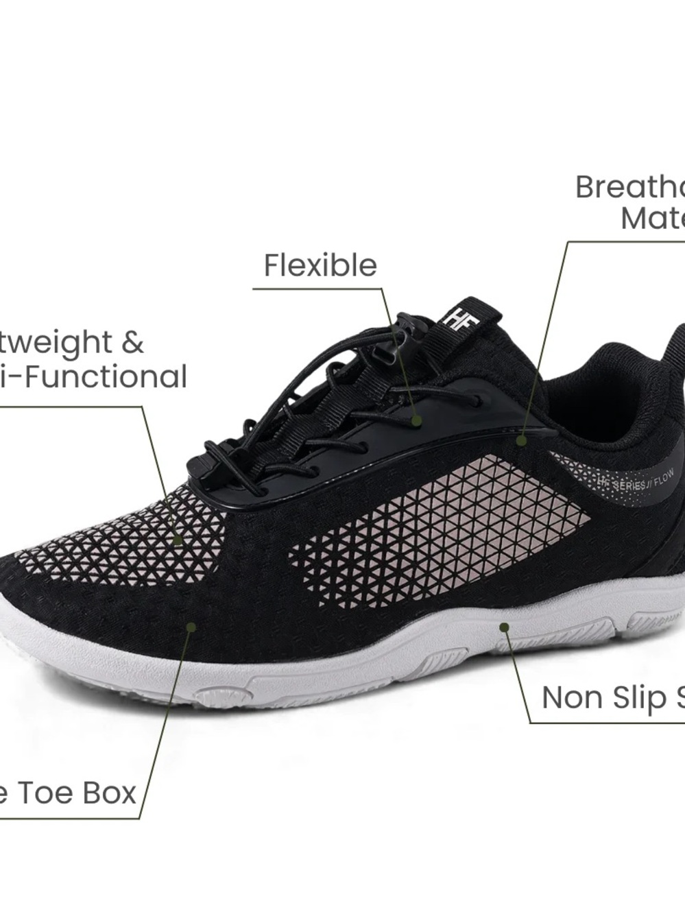 Hike brand barefoot Black women’s Athletic Sneakers